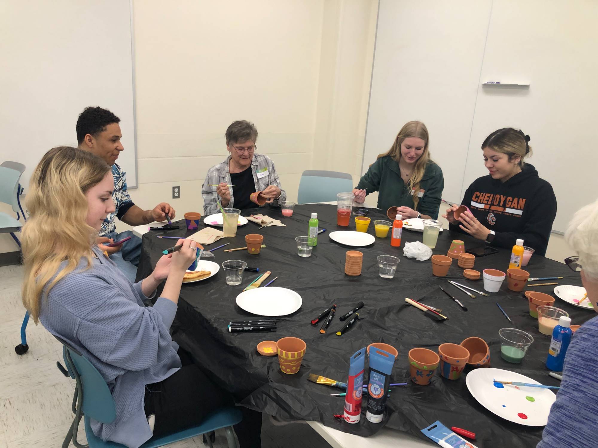 SAGE flower pot painting